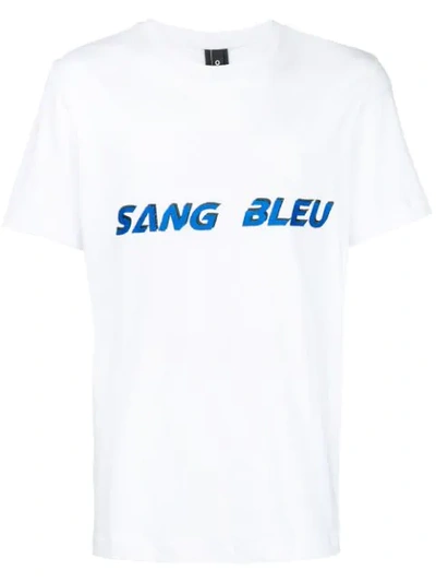 Shop Omc Sang Bleu Embroidered T-shirt In White