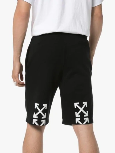 Shop Off-white Mariana Painting Print Track Shorts In Black