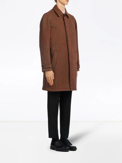 Shop Prada Concealed Front Coat - Brown
