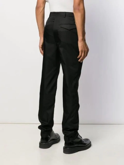 Shop Prada Tailored Straight Leg Trousers In Black