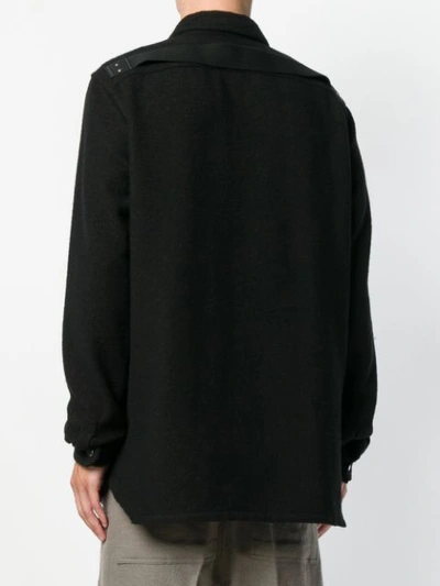 Shop Rick Owens Chest Pocket Shirt - Black