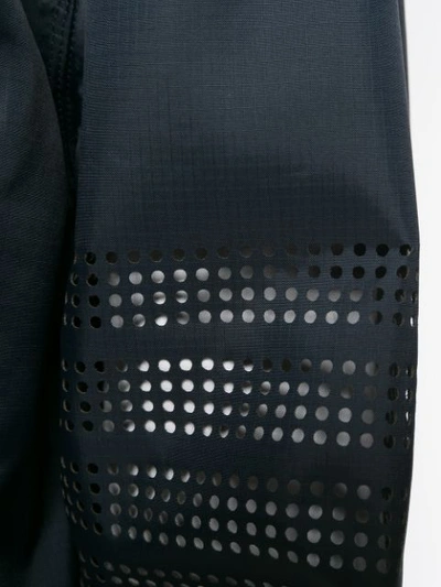 Shop Thom Browne Perforated 4-bar Ripstop Bomber In Blue