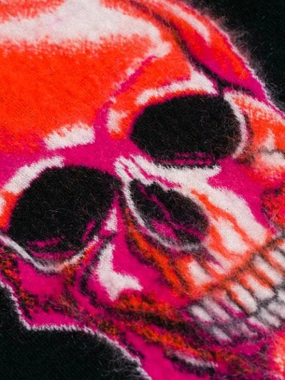 Shop Alexander Mcqueen Skull Intarsia Sweater In Black