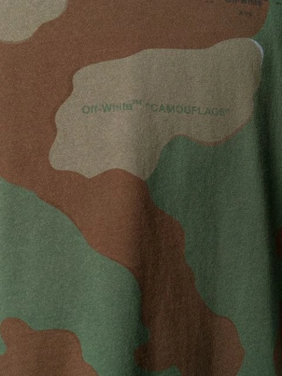 Shop Off-white Camouflage Print T-shirt In Green