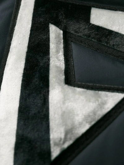 FENDI FF缝饰衬垫夹克 - 灰色