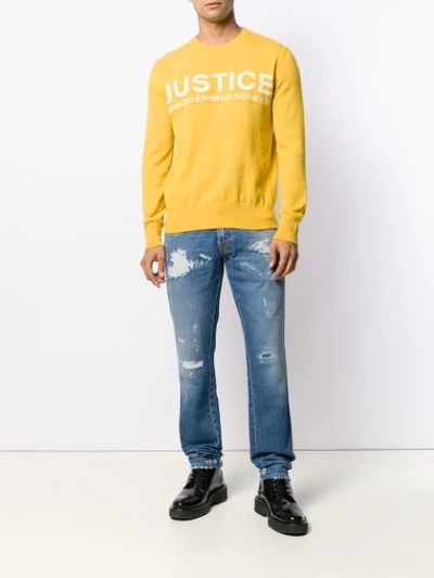 Shop Just Cavalli Justice Sweater In Yellow