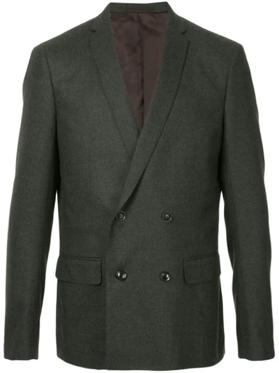 Shop Kolor Double-breasted Fitted Blazer - Green