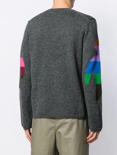 Shop Comme Des Garçons Shirt Fine Knit Sweatshirt In Grey