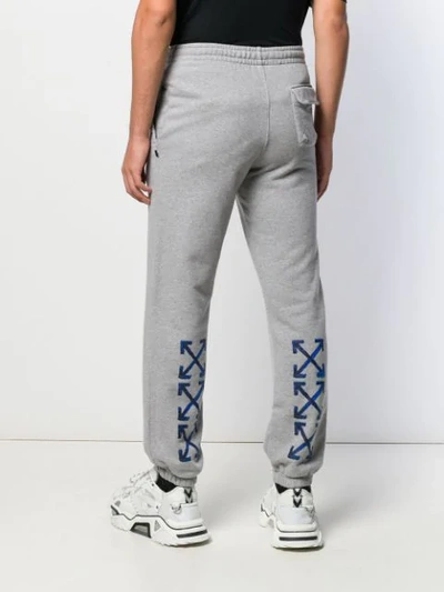 Shop Off-white Arrows Printed Track Pants In Grey