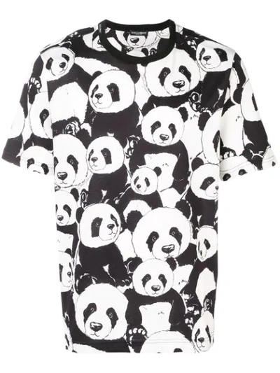 Shop Dolce & Gabbana Panda Print T In Hav86 Panda Fdo Panna