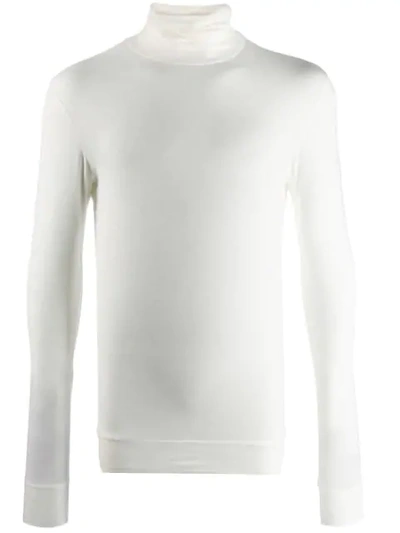 Shop Ambush Roll Neck Top In White