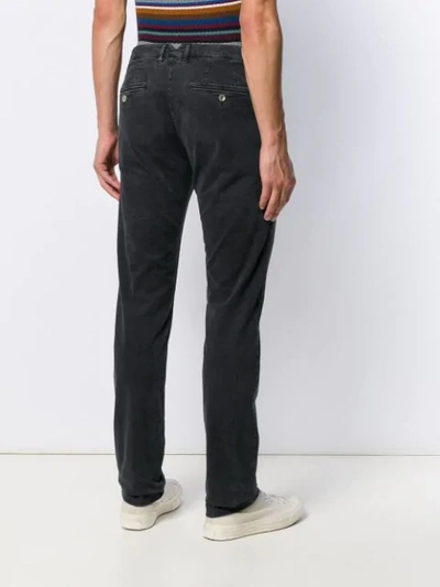 Shop Hand Picked Slim-fit Mid-rise Chinos In Black