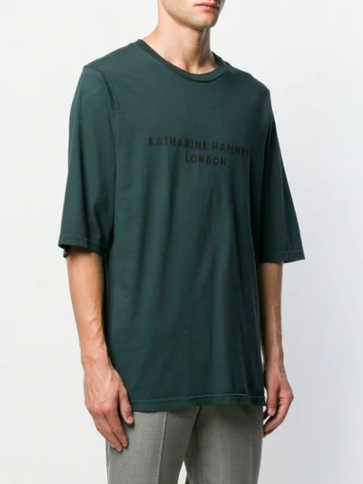 Shop Katharine Hamnett Loose-fit George T-shirt In Green
