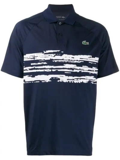 Shop Lacoste Colour Block Polo Shirt In Blue