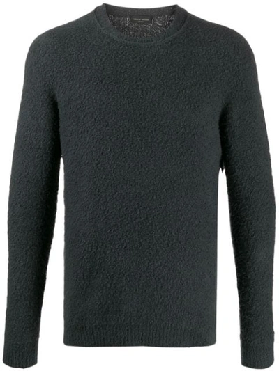 Shop Roberto Collina Textured Relaxed Fit Jumper In Grey
