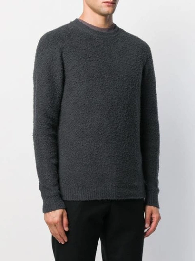 Shop Roberto Collina Textured Relaxed Fit Jumper In Grey