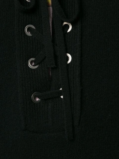 Shop N°21 Lace-up Detail Jumper In Black