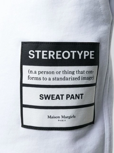 MAISON MARGIELA LOGO PATCH SWEATPANTS - 白色