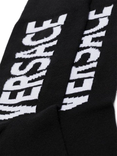 Shop Versace Logo Socks - Black