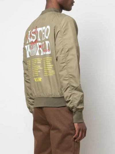 Shop Travis Scott Astroworld Sicko Mode Bomber Jacket In Grey