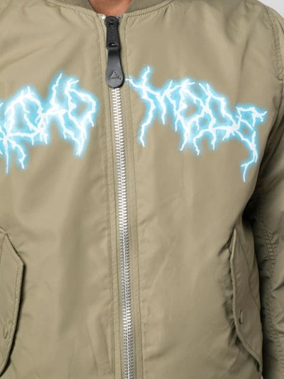 Shop Travis Scott Astroworld Sicko Mode Bomber Jacket In Grey