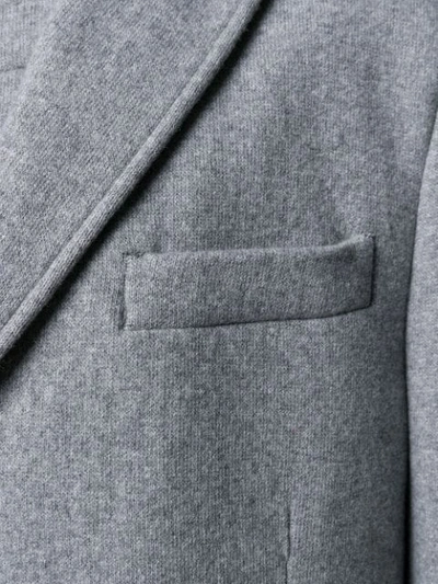 Shop Hackett Zipped Single Breasted Coat In Grey