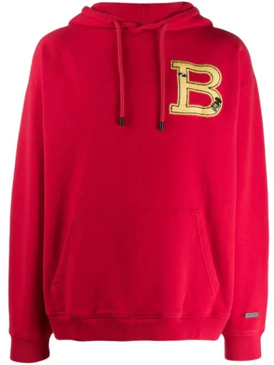 Shop Buscemi Logo Patch Hoodie In Red