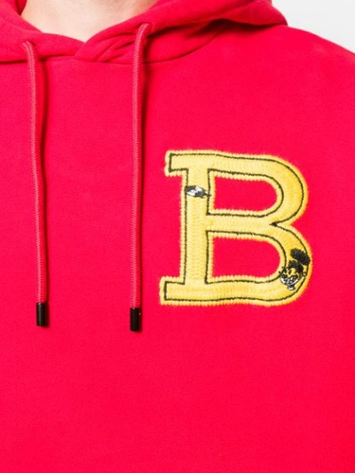 Shop Buscemi Logo Patch Hoodie In Red