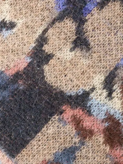 Shop Roberto Collina Intarsia Knit Jumper In 15 Grey/sand