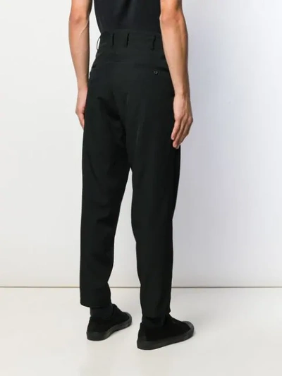 Shop Yohji Yamamoto Drop-crotch Trousers In Black