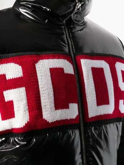Shop Gcds Padded Logo Jacket In Black