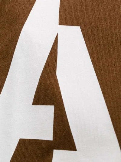 Shop Apc Logo T-shirt In Brown
