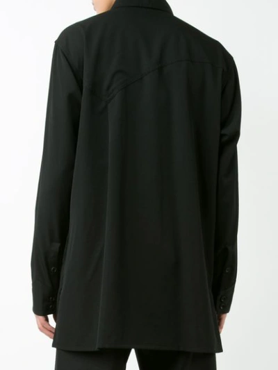 Shop Yohji Yamamoto Plain Shirt In Black