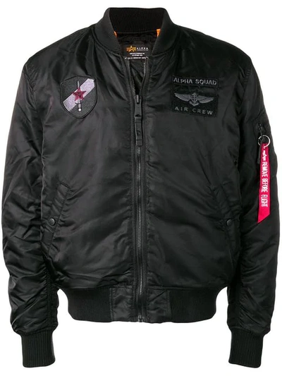 Shop Alpha Industries Bomber Loose Jacket - Black