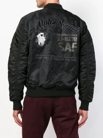 Shop Alpha Industries Bomber Loose Jacket - Black
