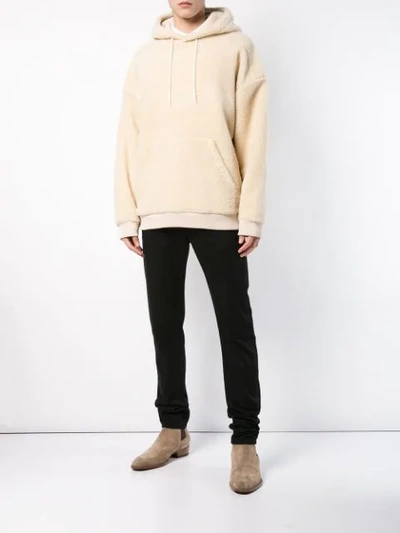 Shop Givenchy Back Logo Patch Hoodie In Neutrals