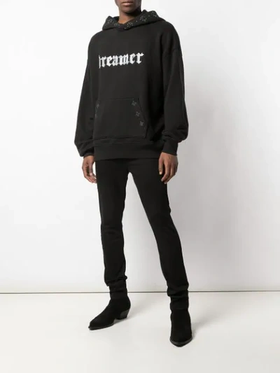 Shop Amiri Dreamer Studded Hoodie In Black