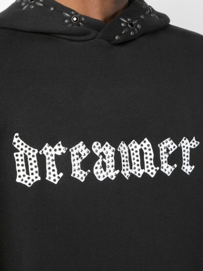 Shop Amiri Dreamer Studded Hoodie In Black