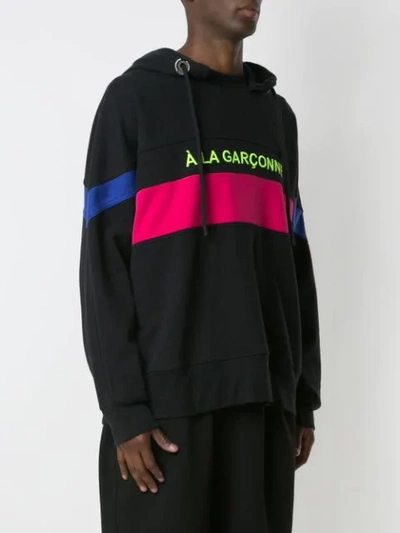 Shop À La Garçonne + Hering Stripes Oversized Sweatshirt In Black