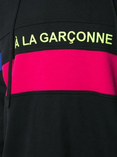 Shop À La Garçonne + Hering Stripes Oversized Sweatshirt In Black