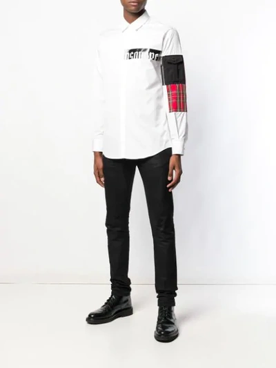 Shop Dsquared2 Hemd Mit Patch In White