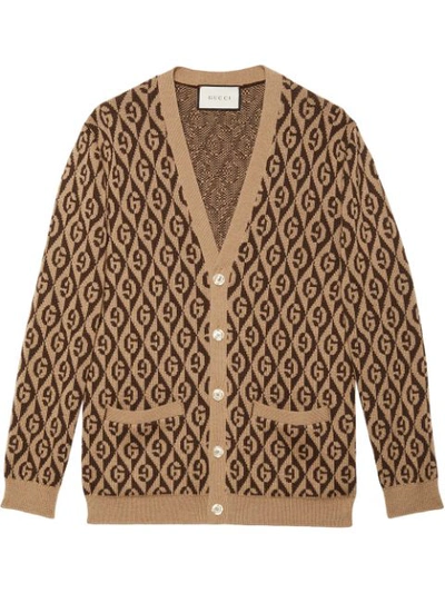 GUCCI G RHOMBUS CARDIGAN - 棕色