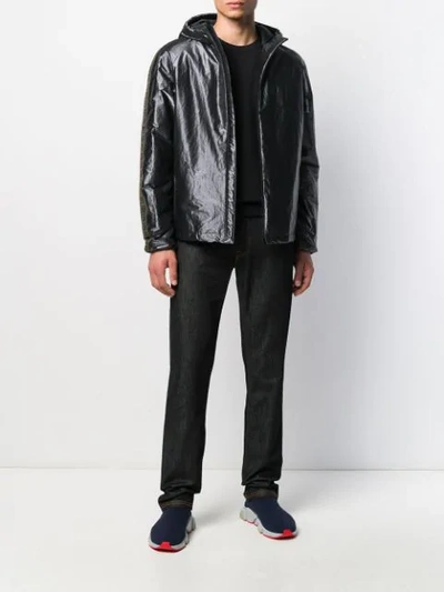 Shop Fendi K-way Windbreaker In Metallic