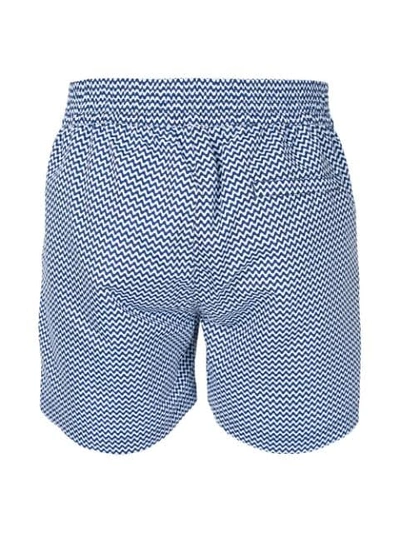 Shop Frescobol Carioca Copacabana Swim Shorts In Blue