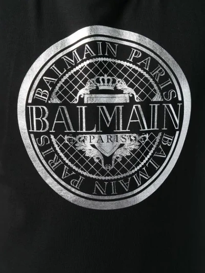 Shop Pierre Balmain Foiled Logo Print T-shirt - Black