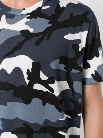 Shop Valentino Camouflage Print T In Multicolour