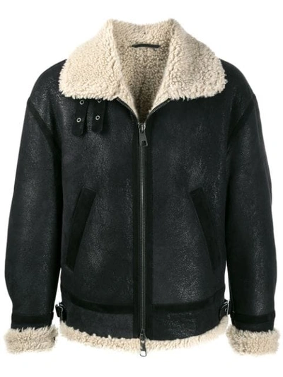 Shop Neil Barrett Aviator Jacket In Black