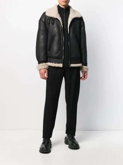 Shop Neil Barrett Aviator Jacket In Black