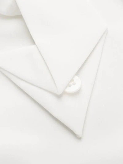 Shop Issey Miyake Contrast Collar Shirt In White