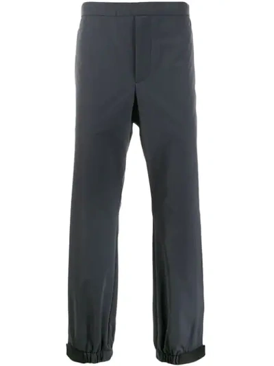 Shop Prada Tailored Track Style Trousers In Blue